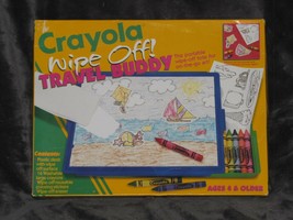 Vintage 1993 Crayola Travel Buddy Wipe Off Coloring Crayon Art Desk Road... - $19.79