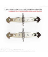 Solid Brass Decorative Hinges Medieval Escutcheons - 6.29&quot; Wooden Hinges - €21,56 EUR+