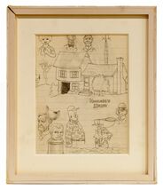 Two Sketchbook Sketches by Famed Cartoonist Robert Crumb Framed Reversible - $115,072.64 MXN
