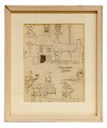 Two Sketchbook Sketches by Famed Cartoonist Robert Crumb Framed Reversible - $114,513.55 MXN