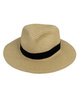 Madewell Packable Straw Fedora Hat S/M Natural Straw - £22.75 GBP