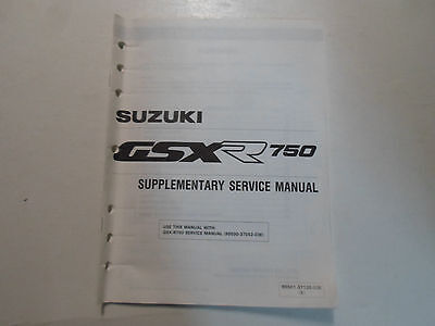 1990 Suzuki GSXR750 L Supplementary Service Manual 995013712003E FACTORY OEM x - $79.99
