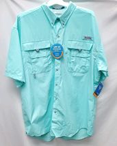 Columbia Men's XLT PFG Bahama II Vented Short Sleeve Shirt, Gulf Stream image 2