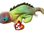 Ty Beanie Baby Iggy the Iguana Plush Beanbag With Tag Rainbow - £7.93 GBP