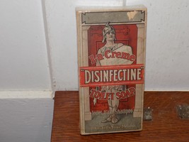 Vintage La Crème Disinfectine Toilet Soap Shampoo Empty Box - $830.38 MXN
