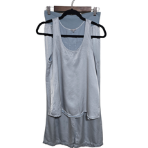 PJ Harlow Small Gray Silky Pajama Set Lola Pants/Laura Shirt  - £32.47 GBP