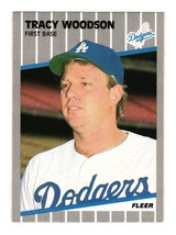1989 Fleer #77 Tracy Woodson Los Angeles Dodgers - £3.93 GBP