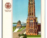 Riverside Chiesa Landmarks Di New York Città Ny Nyc Unp Lino Cartolina P27 - $3.03