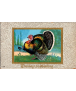 Thanksgiving Greeting Antique Postcard Colorful Turkey 726 Posted Novemb... - £6.01 GBP