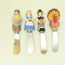 Set of 4 Thanksgiving Butter Spreaders Thanksgiving Themed Unbranded Knives - $12.69