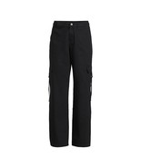 Tinseltown Juniors Twill Cargo Pants, 32&quot; Inseam, Black Size M(7-9) - $469.95 MXN