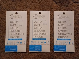 3 Casper Screen Protectors iPhone 12 12 Pro Clear Series Tempered Glass Ultra... - $12.86