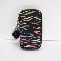 Kipling 50 Pens Case Cosmetic Accessory Box AC8236 Polyester Jungle Wave $44 NWT - £27.87 GBP