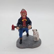 Lemax Enchanted Forest Christmas Fireman With Dalmatian Village Figurine - $9.89