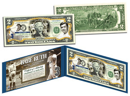 USA Dollaro Bill Babe Ruth New York Yankees Baseball Legale Tender Certi... - £13.07 GBP