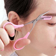 Precision Eyebrow Trimmer Scissor with Comb for Facial Hair - £11.81 GBP