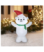 Holiday Time Airblown Inflatable Polar Bear Christmas Yard Decor 4ft Tall - £31.43 GBP