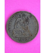 1890 P Seated Liberty Dime Exact Silver Coin Shown Low Grade Filler 82 - $22.39 CAD