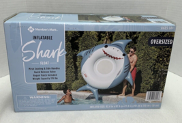 Inflatable Oversized Pool Float Smiling Shark Swimming 82.6&quot; 176# Capacity NEW - £29.94 GBP