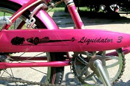 Black RAIL &quot;Liquidator 3&quot; Drag Car  STICKER fit Huffy Banana Muscle Bike... - $14.95