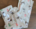 Womens Cat Print Plush Pajama Pants New Christmas Trees Sz L - $22.99