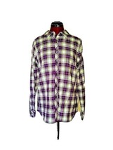 Schmidt Shirt Multicolor Women Plaid Size Medium Button Up Long Sleeve - $19.81