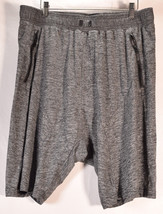 Alo Mens Drop Crotch Workout Shorts Gray XL - $59.40