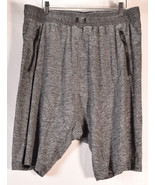 Alo Mens Drop Crotch Workout Shorts Gray XL - £46.46 GBP