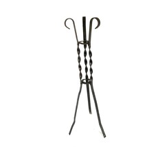 Antique Twisted Wrought Iron Tripod Lightning Rod Stand Wart Tab Insulat... - £48.58 GBP