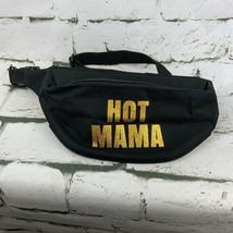 Hot Mama Black Fanny Pack Gold Lettering Adjustable Strap 10” X 6” - £9.38 GBP