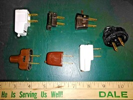 9VV37 ASSORTED REPLACEMENT POWER CORD ENDS, (7) PIECES, GOOD CONDITION - £6.05 GBP