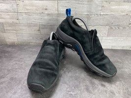 Merrell Loafers Men 9M Jungle Moc Shoes Black Suede Slip On Hiking Trail - $16.52
