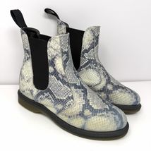 Dr. Martens Womens Flora Snake Skin Print Chelsea Boots Sz 7 Asciano Lea... - $69.25