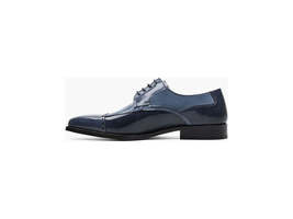 Stacy Adams Plaza Modified Cap Toe Oxford Shoes Leather Blue Multi 25608-460 image 4