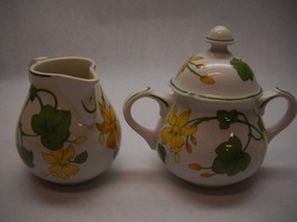 CREAM AND SUGAR Set VILLEROY AND BOCH Geranium COLLECTION Made in GERMANY - £46.59 GBP