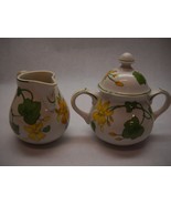 CREAM AND SUGAR Set VILLEROY AND BOCH Geranium COLLECTION Made in GERMANY - £47.41 GBP