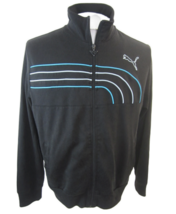 Puma Mens activewear jacket running zipper black logo stretch turtle neck pocket - £27.24 GBP