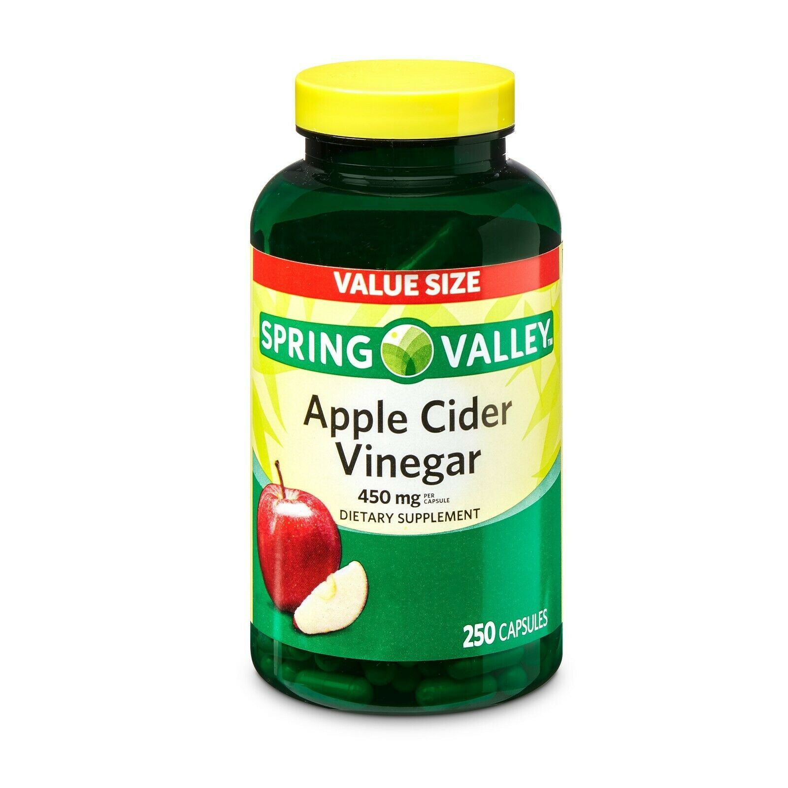 Spring Valley Apple Cider Vinegar Dietary Supplement Value Size 450 mg 250 ct..+ - $29.69