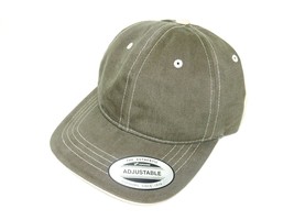 Baseball Cap, 6-Panel FlexFit w/Adjustable Headband, Cotton, Stone/Grey, #6161 - £8.38 GBP