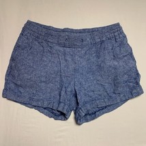 Old Navy Blue Chambray Shorts Women M Denim Look Spring Vacation Pull On... - $17.82