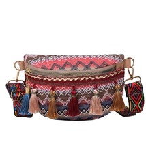 New Ethnic Style Lady Saddle Bag Retro Tel Small Bag Fashion  Strap Chest Bag La - £48.43 GBP