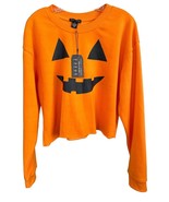 Better Together Women&#39;s Halloween Pumpkin Funny Cropped Sweatshirt Sz XL... - £15.58 GBP