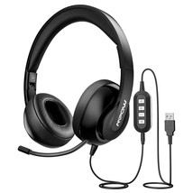 MPOW BH224A USB Headphone Headset Microphone Adjustable Folding Cushion ... - £14.08 GBP