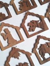 Olive Wood Bethlehem Christmas Nativity Ornament Lot (10 Different Pieces) b  - £23.83 GBP