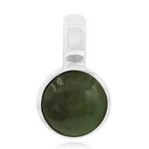 Jewelry of Venus fire Green jadeite silver pendant - £616.42 GBP