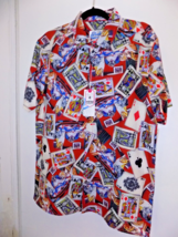 NEW Fresh Prints Bel-Air Casino Dog Cards Vegas Drill Clothing Men Shirt Large - £38.58 GBP