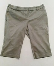 Ricki&#39;s Cropped Pants Size 16 Women&#39;s Gray High Rise Stretch Cotton Blen... - $7.92