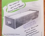 Vintage 1950s The New Standard Extension Drawer Support Catalog + PL - £10.93 GBP