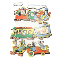 Vintage Walt Disney Casey JR Circus Train Wall Plaques Decor Cutouts 4 p... - $35.00