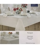Villeroy &amp; Boch Newport White Tablecloth 60” x 102” Oblong ~New~ - $69.99